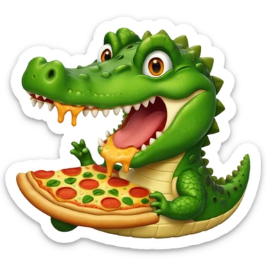 Bombardino crocodile eats pizza🍕🍕 sticker