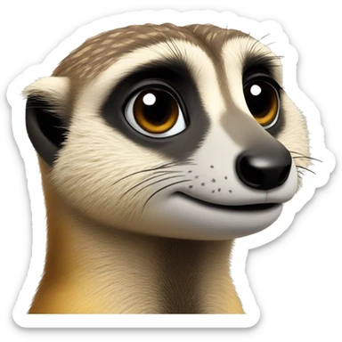 meerkat looking into the distance sticker