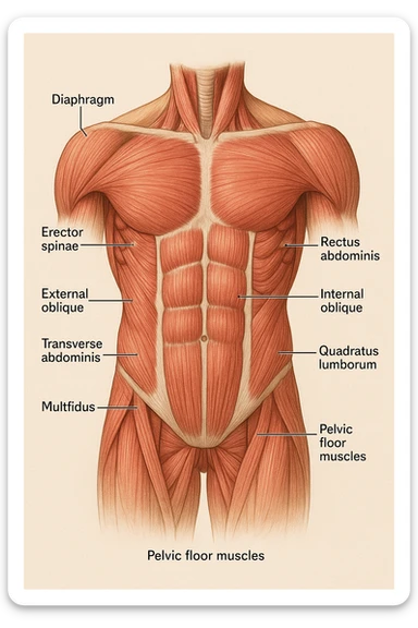 muscoli del Core anatomia sticker
