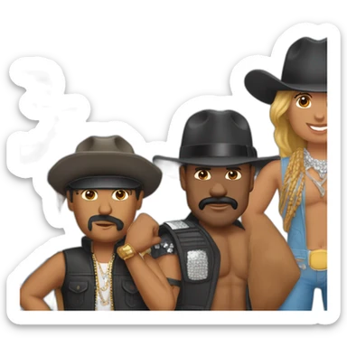 y m c a village people sticker