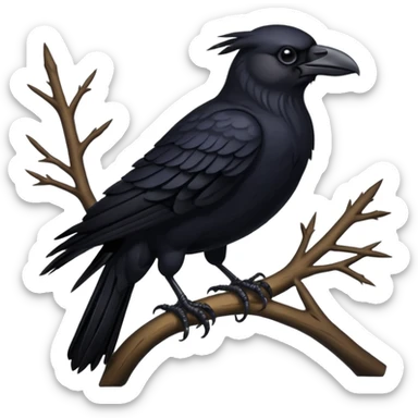 Valkyrie crow sticker