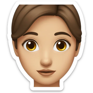 brown eye brown hair turkish girl sticker