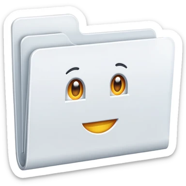 white/transparent folder for 404 not found page sticker