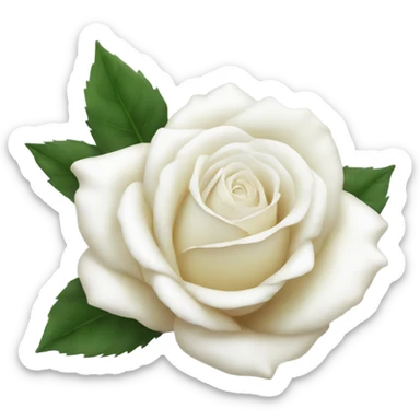 White rose sticker