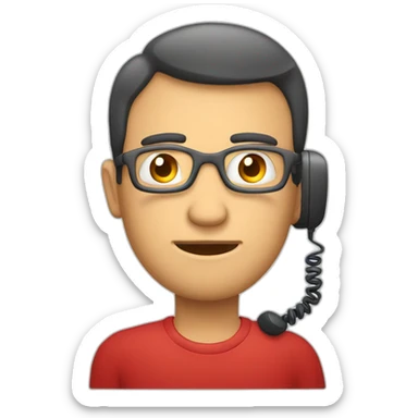 Homme aux yeux rouges avec un téléphone à la main  sticker