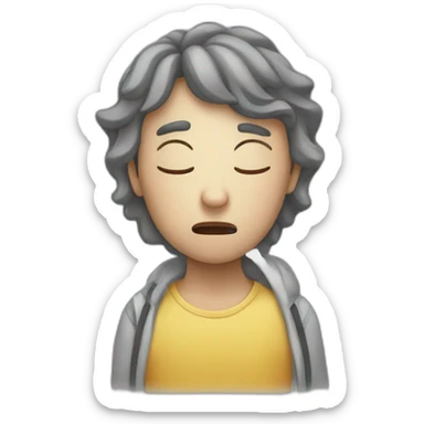 person suffering from stress sticker