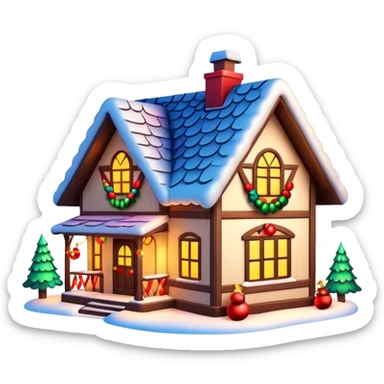 Christmas house sticker