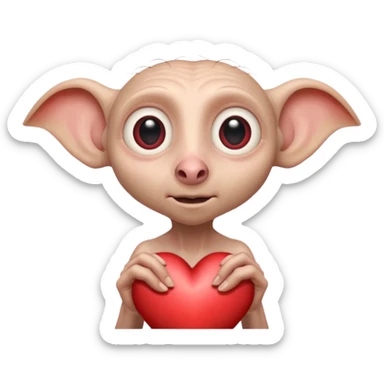 Dobby Shows an Heart  sticker