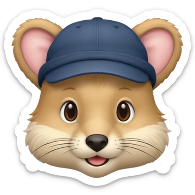 animal with caps sticker