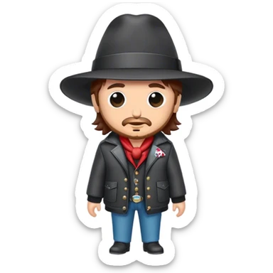 zucchero sugar fornaciari wearing a hat in a jacket sticker