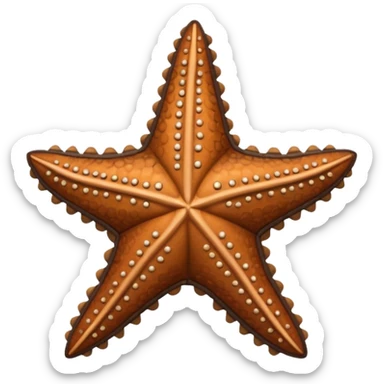 Starfish in leather wear sticker