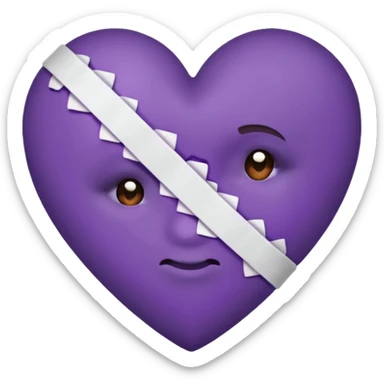 bandaged purple heart colour sticker