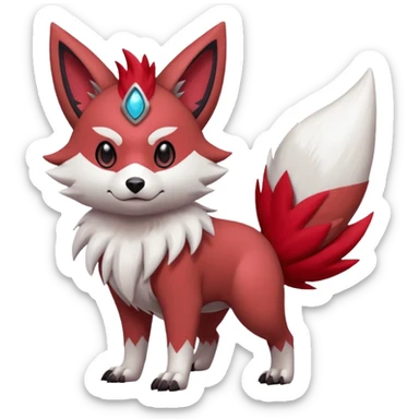 Lycanroc-Zangoose-Zorua-Furret-Pokémon-Fakémon-fusion sticker