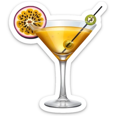 pornstar martini. the passion fruit slice should be on top of the liquid. not on the rim sticker