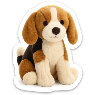 cute beagle puppy jellycat plushie sticker