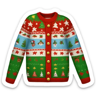 ugly christmas sweater sticker