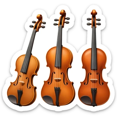 violin, flute, viola, and cello sticker