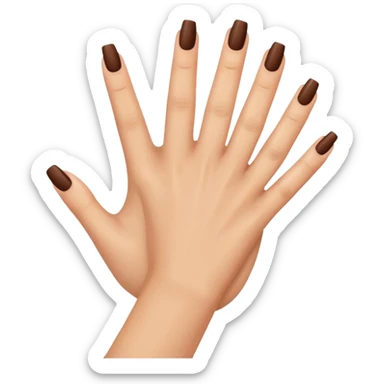 brown nails on a hand sticker