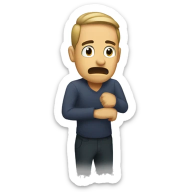 mano haciendo silencio sticker