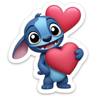 stitch in love sticker