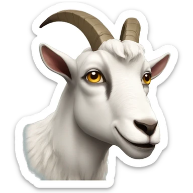 a really mean looking goat sticker