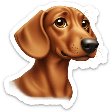dachshund with freckles on their nose  sticker