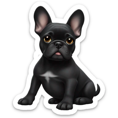 black french bulldog sticker
