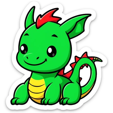 diamond, scaled dragon sticker