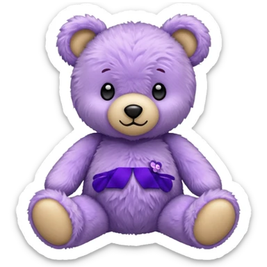 Lavender Teddy bear sticker