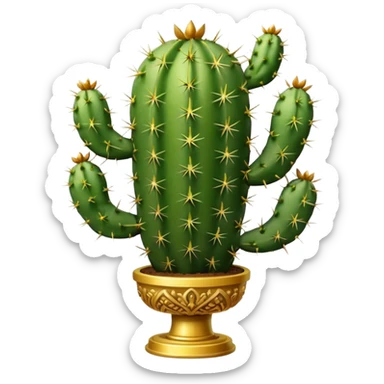 trophy shaped like cactus sticker