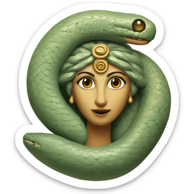 Snake goddess minoan crete sticker