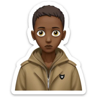 Absolutely emaciated Somali wearing trapstar coat sticker