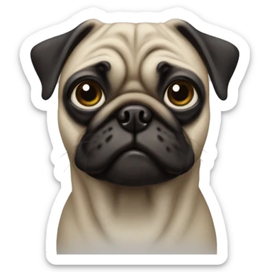 Tall slim pug  sticker