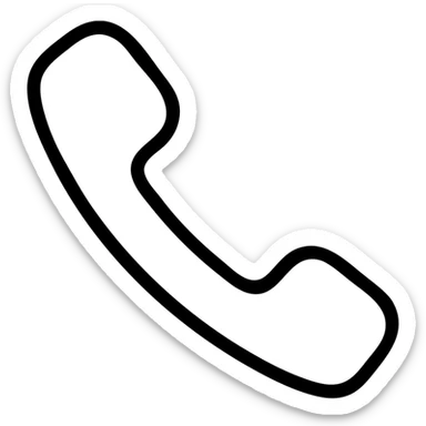 simple and recognizable telephone icon sticker