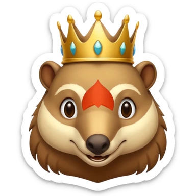 Anteater whos wearing a crown sticker