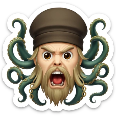 davy jones screaming sticker