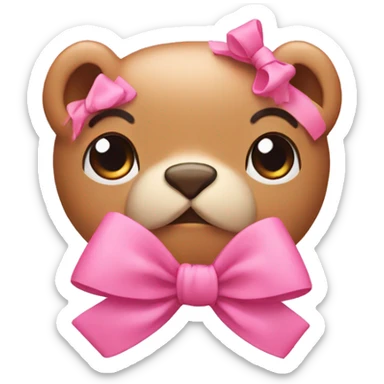 Cute pink bow  sticker