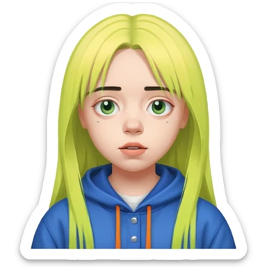 Billie Eilish just face  sticker