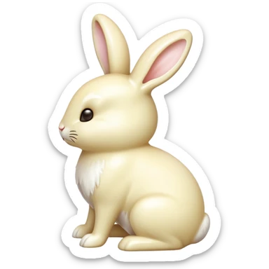 White chocolate bunny sticker