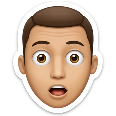 homme créole réunionnais  étonné  sticker
