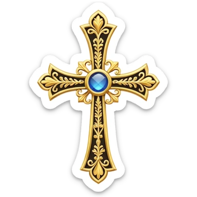 Orthodox cross. Transparent bakgrund. sticker