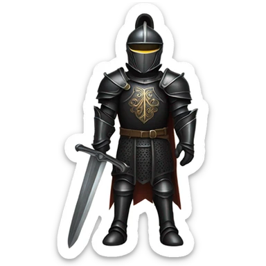 Clash royale black Knight with black armour  sticker