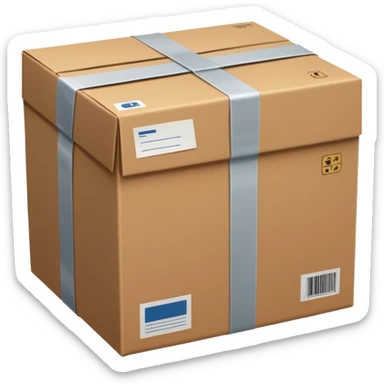 parcel box in postal service  sticker