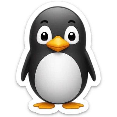 Pingouin coeur dans les bras sticker