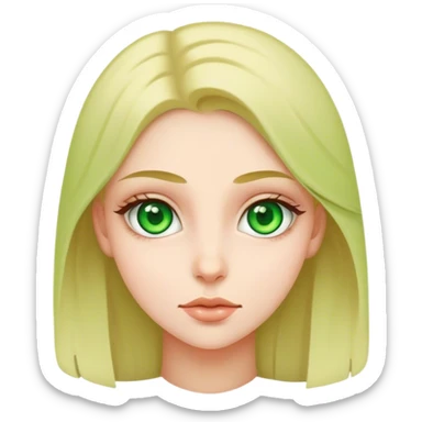 Girl green eyes  sticker
