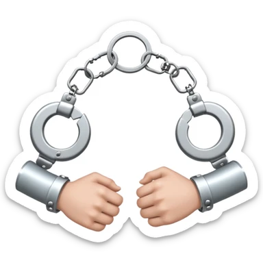 Arms in handcuffs sticker
