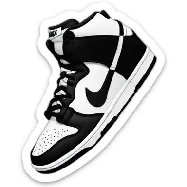 nike dunk black and white  sticker