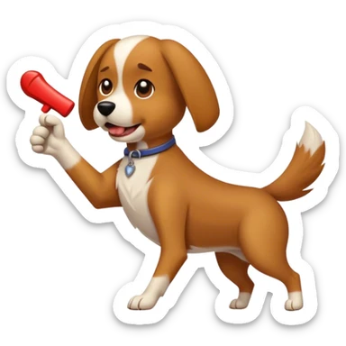 Dog getting kicked out by his dog wife sticker