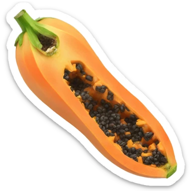 Inside of papaya sticker
