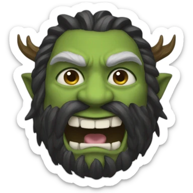 warcraft druid laughing eyes closed sticker
